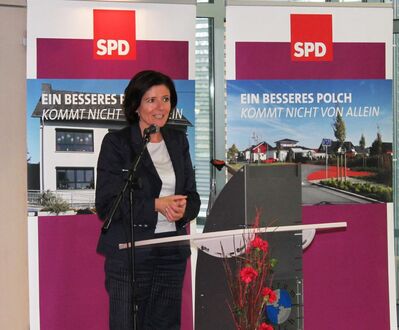 Malu Dreyer bei ihrer Rede in Polch