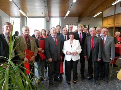 Dieter Adams, Albert Kirst, Karl Heinz Melzer und Heinz Selle wurden für langjährige treue Mitgliedschaft geehrt