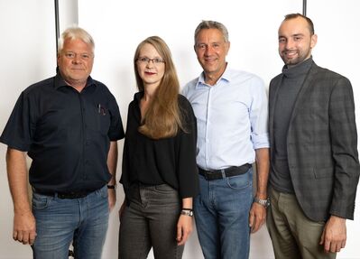 Die SPD-Spitze: Stephan Schuth, Svenja Budde, Achim Bermel und Bürgermeisterkandidat Jan Badinsky