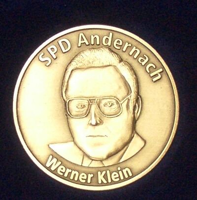Die Werner-Klein-Medaille der SPD Andernach.